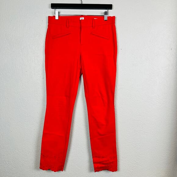 GAP Skinny Ankle Scalloped Edge Pants - 4 - Picture 2 of 6